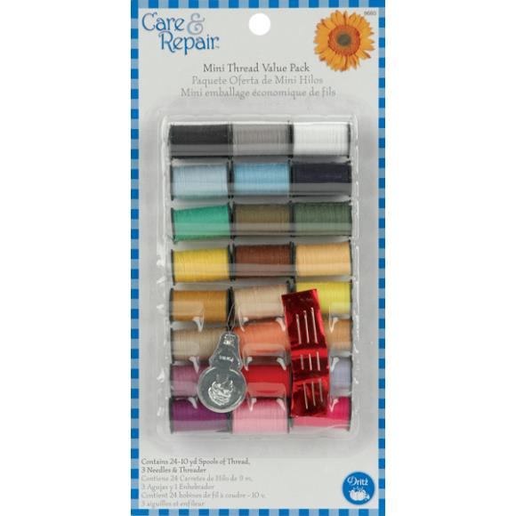 Dritz Care & Repair Mini Value Pack Thread 24 Spools