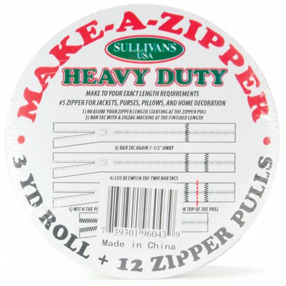 Sullivans Make-A-Zipper Kit Heavy-Duty 3yd