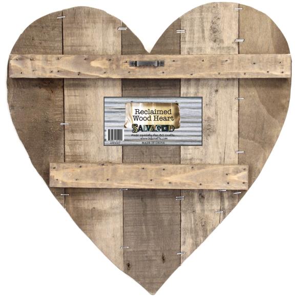 BCI Crafts Reclaimed Wood Heart 14"X14"
