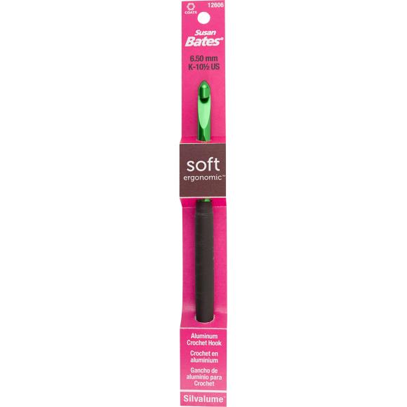 Susan Bates Silvalume Soft Handle Aluminum Crochet Hook 5.5"