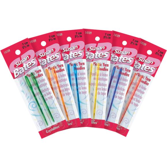 Susan Bates Crystalites Plastic Yarn Needles