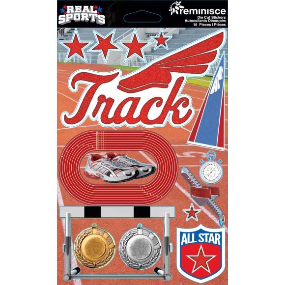 Reminisce Real Sports Cardstock Stickers 6"X4.5"