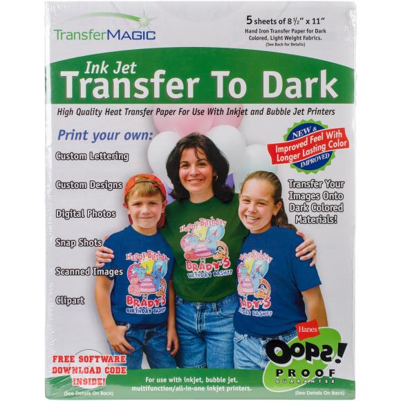 Transfer Magic Ink Jet Transfer Paper 8.5"X11" 5/Pkg