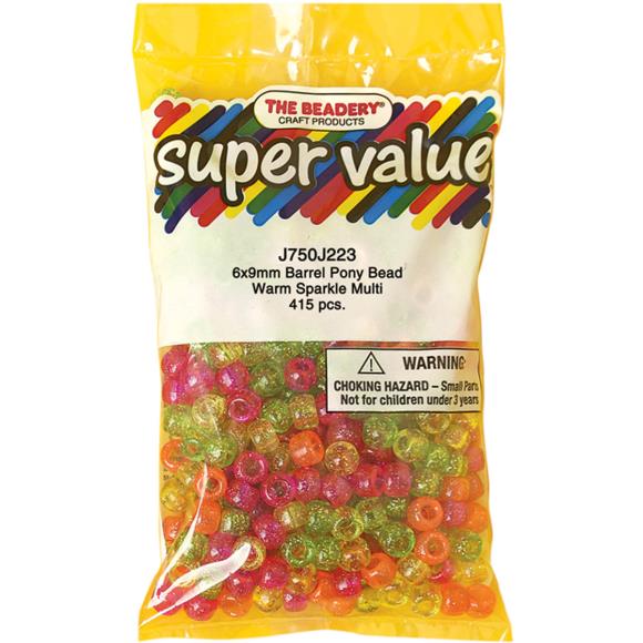 The Beadery Pony Beads 6mmX9mm 415/Pkg