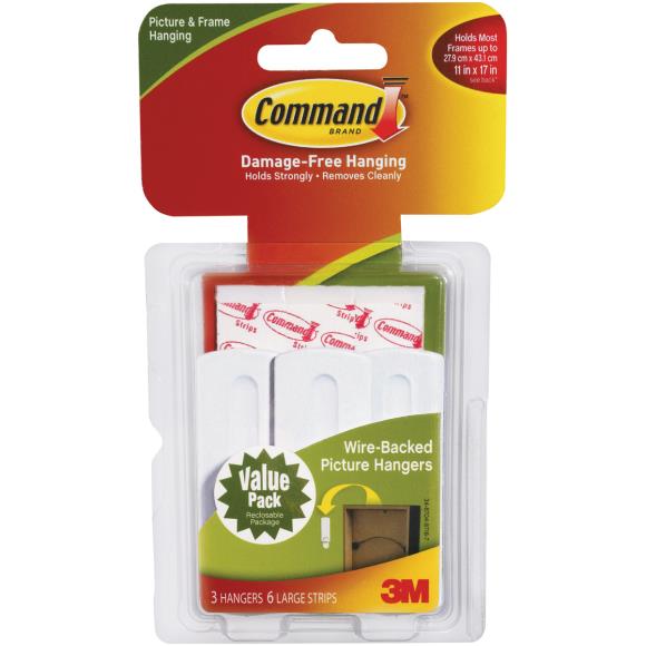 Command Large Wire-Backed Picture Hangers