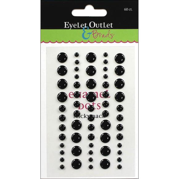 Eyelet Outlet Adhesive-Back Enamel Dot 60/Pkg