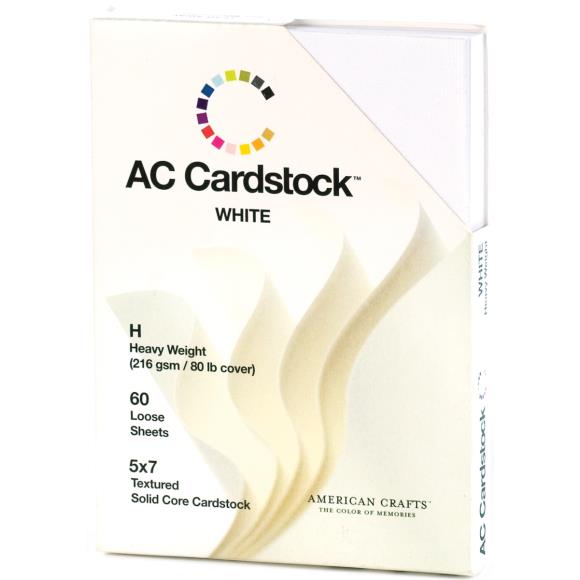American Crafts Textured Cardstock Pack 5"X7" 60/Pkg