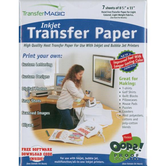 Transfer Magic Ink Jet Transfer Paper 8.5"X11" 7/Pkg