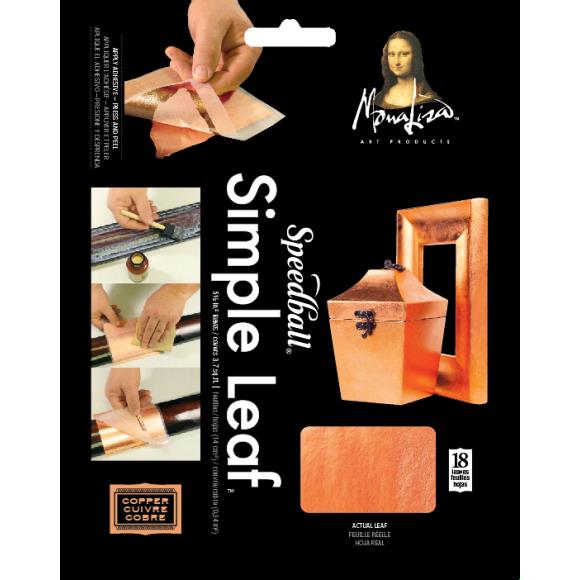Speedball Mona Lisa Simple Leaf Metal Sheets 5.5"X5.5" 18/Pk