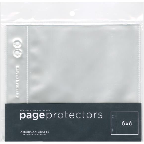 American Crafts Page Protectors Top-Loading 6"X6" 10/Pkg