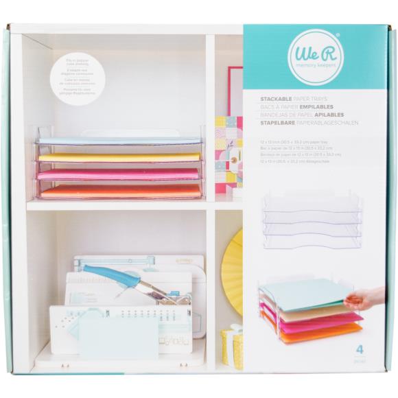 We R Stackable Acrylic Paper Trays (Retail Packaged) 4/Pkg