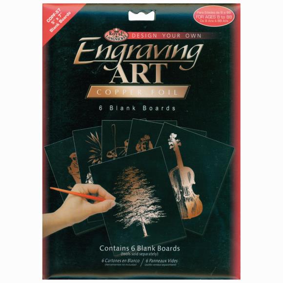 Royal & Langnickel® Foil Engraving Blank Board 5"X7" 6/Pk