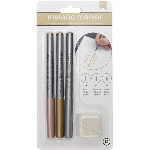 Metallic Markers Broad Point 3/Pkg