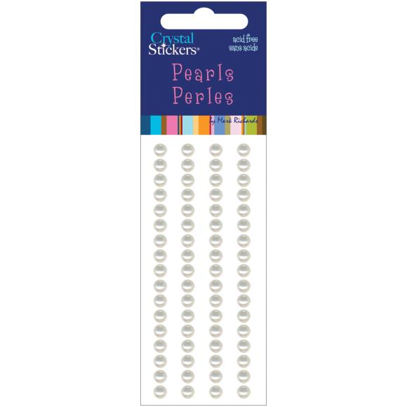 Mark Richards Crystal Stickers Pearls 5mm Round 68/Pkg