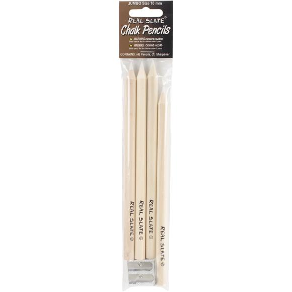 Pepperell Real Slate Chalk Pencils 10mm 4/Pkg
