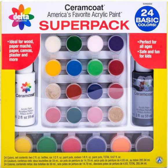 Delta Ceramcoat Acrylic Paint Superpack 24/Pkg