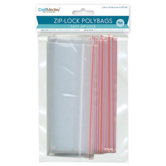 Craft Medley Ziplock Polybags 20/Pkg