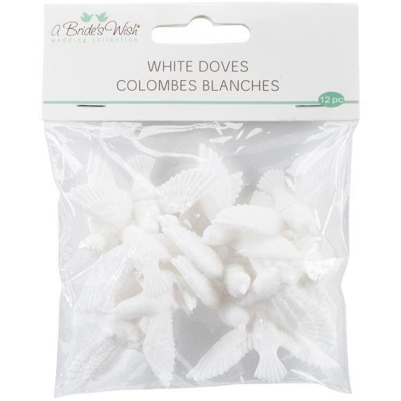 A Bride's Wish White Doves 12/Pkg