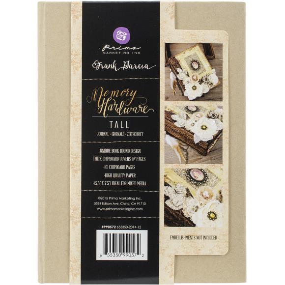 Prima Memory Hardware Chipboard Journal 7.5"X5.5"
