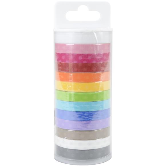 Doodlebug Monochromatic Washi Tape 8mmx12yds 12/Pkg