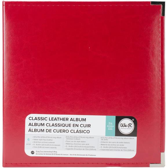 We R Classic Leather D-Ring Album 8.5"X11"