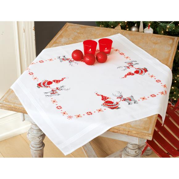 Vervaco Stamped Tablecloth Cross Stitch Kit 32"X32"