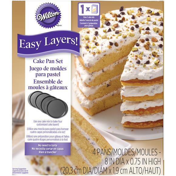 Wilton Easy Layers Cake Pans 4/Pkg