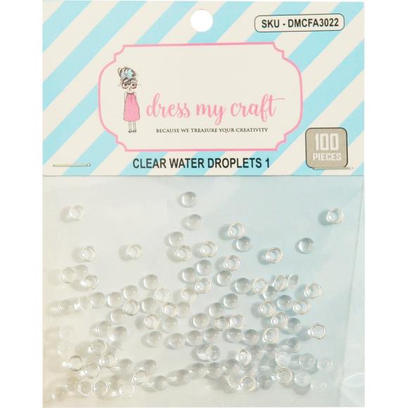 Dress My Craft Water Droplet Embellishments 100/Pkg