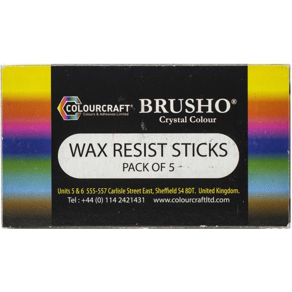 Brusho Wax Resist Sticks 5/Pkg