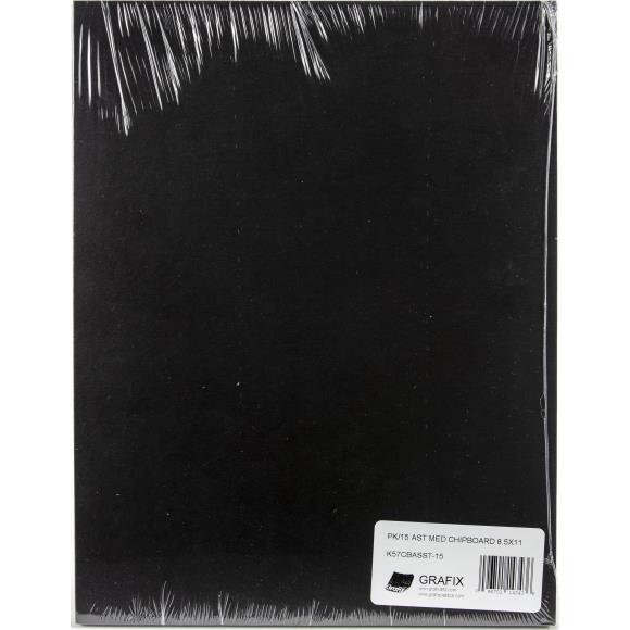 Grafix Medium Weight Chipboard Assorted 8.5"x11"