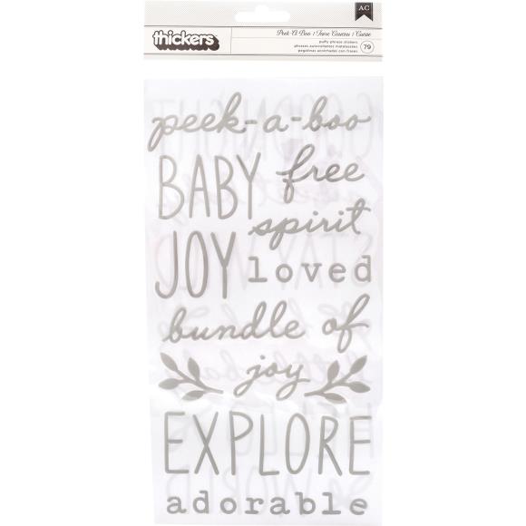 Peek-A-Boo You Thickers Stickers 5.5"X11" 79/Pkg