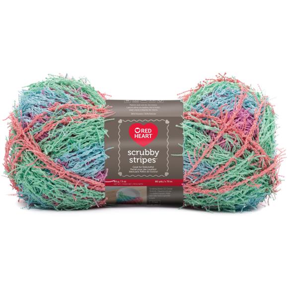 Red Heart Scrubby Stripes Yarn