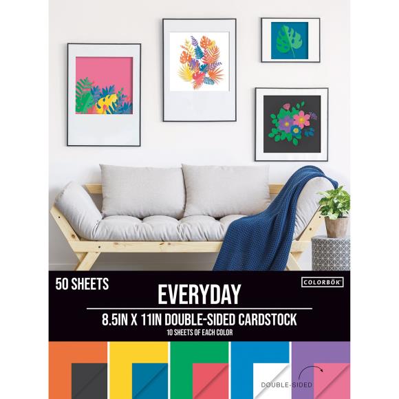 Colorbok Double Sided Cardstock 8.5"X11" 50/Pkg