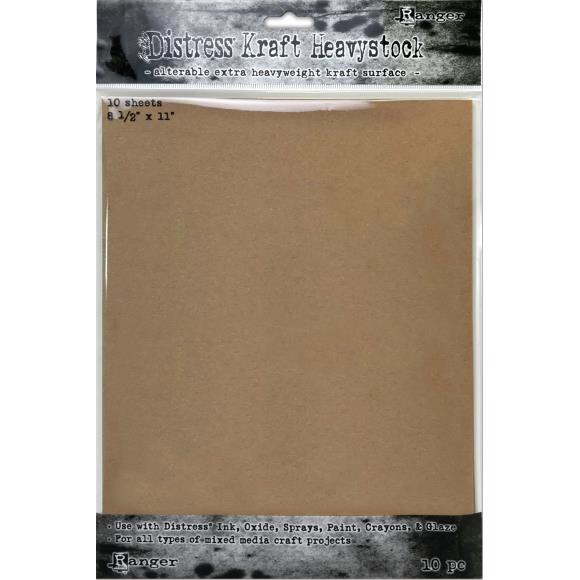 Tim Holtz Distress Kraft Heavystock 10/Pkg