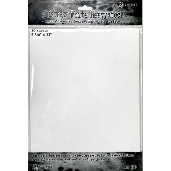 Tim Holtz Distress White Heavystock 10/Pkg