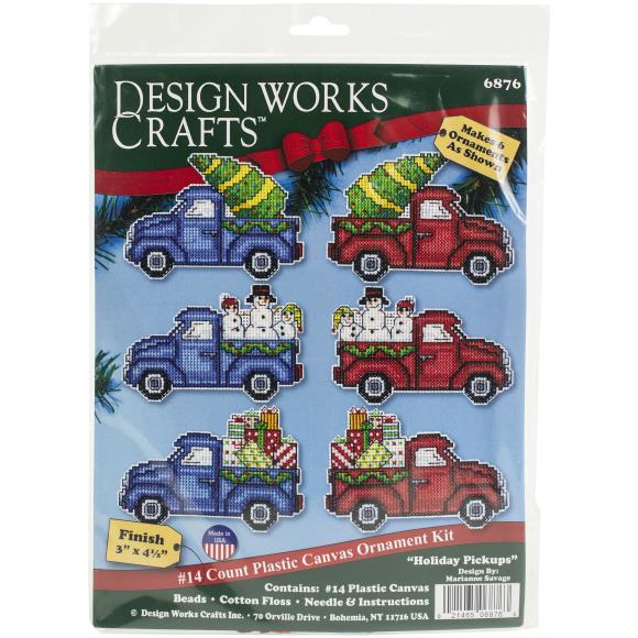 Design Works Plastic Canvas Ornament Kit 3"x4" Set of 6