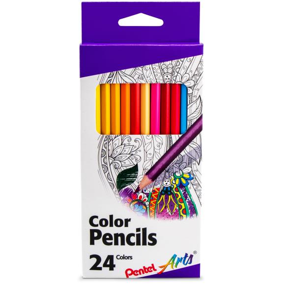 Pentel Arts Colored Pencils 24/Pkg