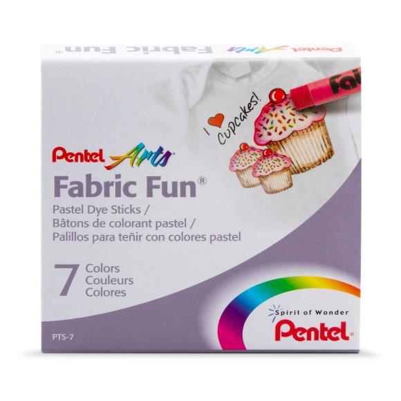 Pentel Arts Fabric Fun Pastel Dye Sticks 7/Pkg
