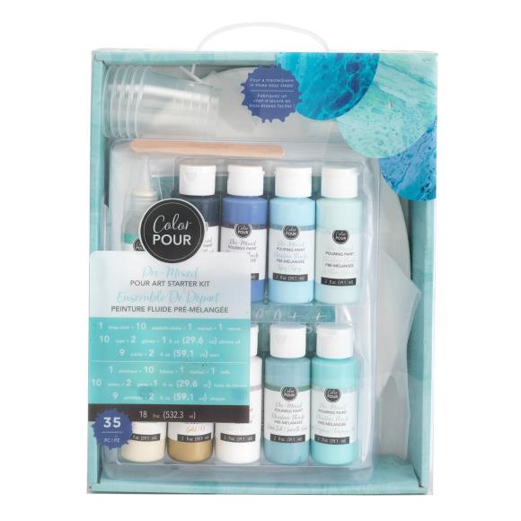 American Crafts Color Pour Pre-Mixed Paint Kit