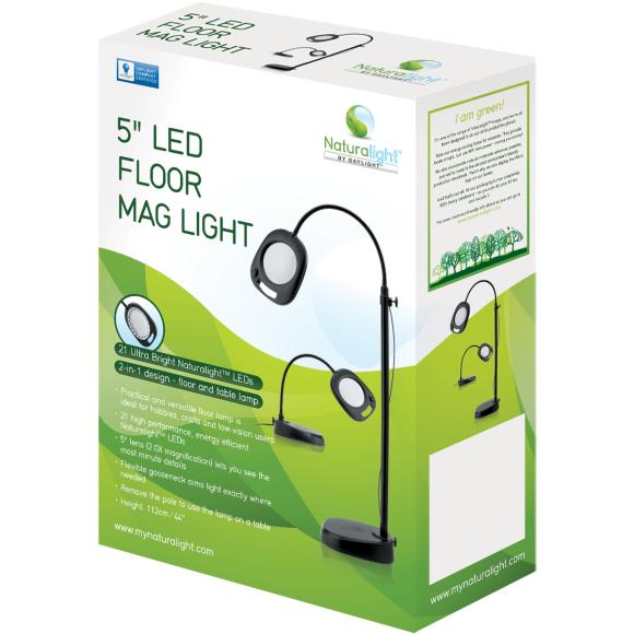 Daylight Naturalight LED 5" Floor Magnifying Light