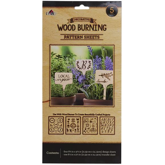 Plaid Wood Burning Pattern Sheet 5/Pkg