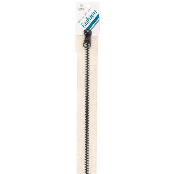 Coats Gunmetal Closed End Zipper 9"