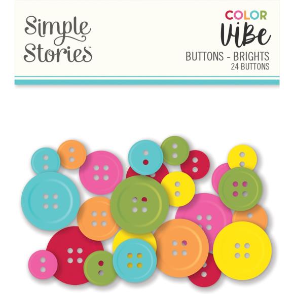 Color Vibe Buttons 24/Pkg