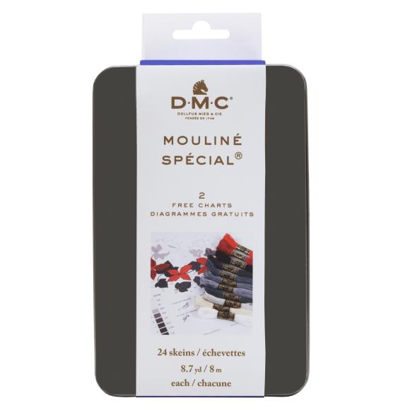 DMC Embroidery Floss Black Tin 8.7yd 24/Pkg