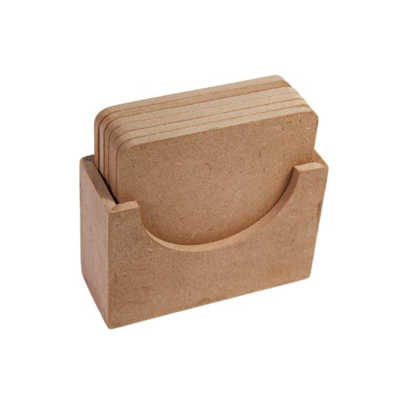 Little Birdie MDF Wood Coaster With Stand