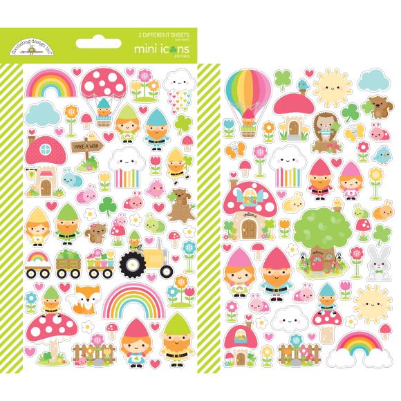 Dooblebug Mini Cardstock Stickers 2/Pkg