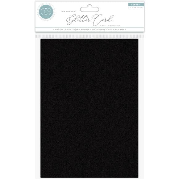 Craft Consortium The Essential Glitter Cardstock A4 10/Pkg