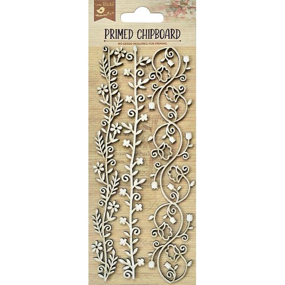 Little Birdie Laser Cut Primed Chipboard 3/Pkg