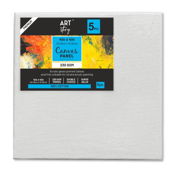 Little Birdie Canvas Panel MDF Board 4"X4" 5/Pkg
