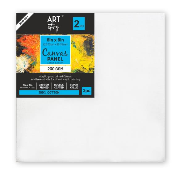 Little Birdie Canvas Panel MDF Board 8"X8" 2/Pkg